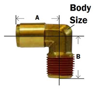 Push In Fixed Male Elbow Diagram